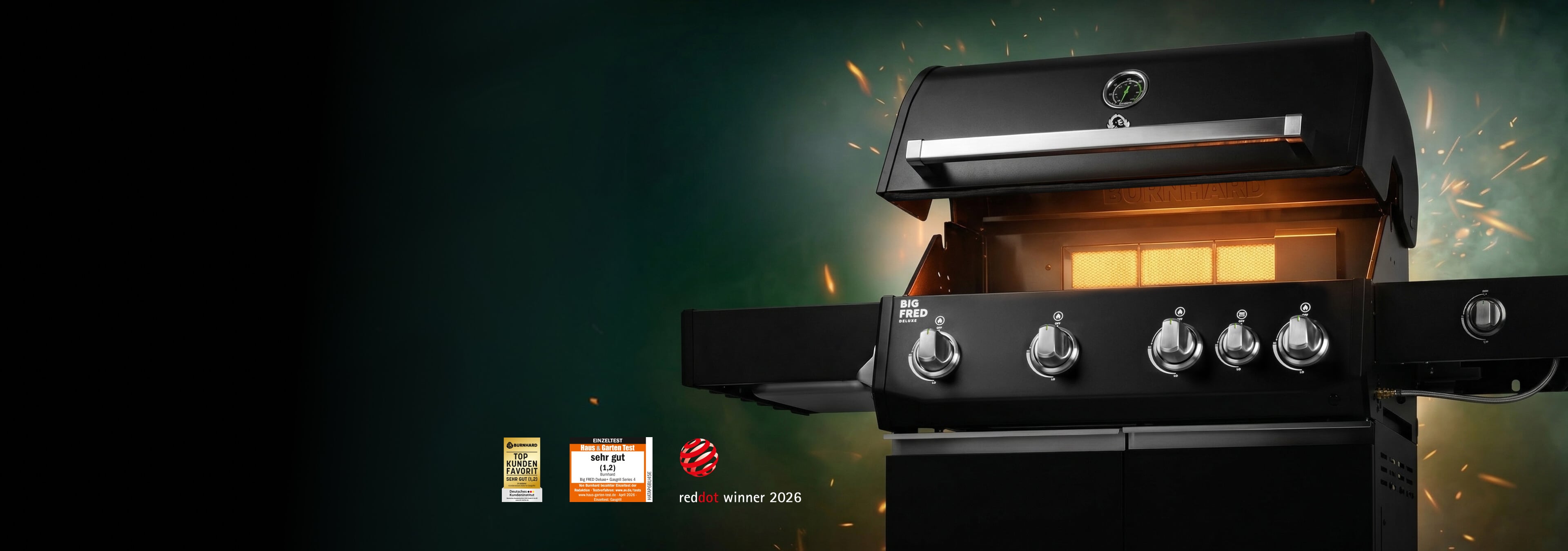 Gasgrills, Pizzaöfen und BBQ-Equipment, das abliefert