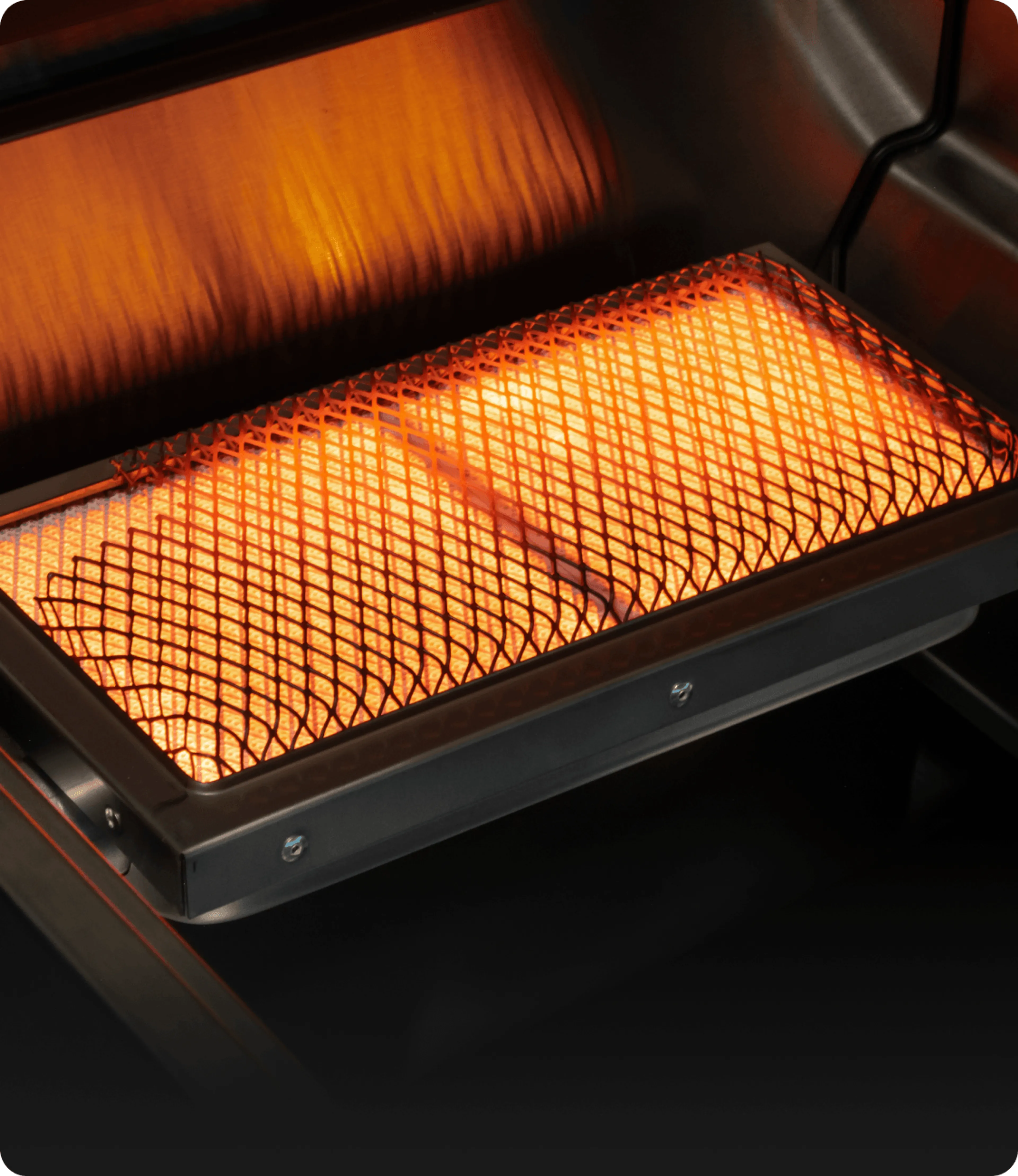 Infrarot Keramikbrenner im Gasgrill mit intensiver Hitzeentwicklung und gleichmäßiger Glühfläche