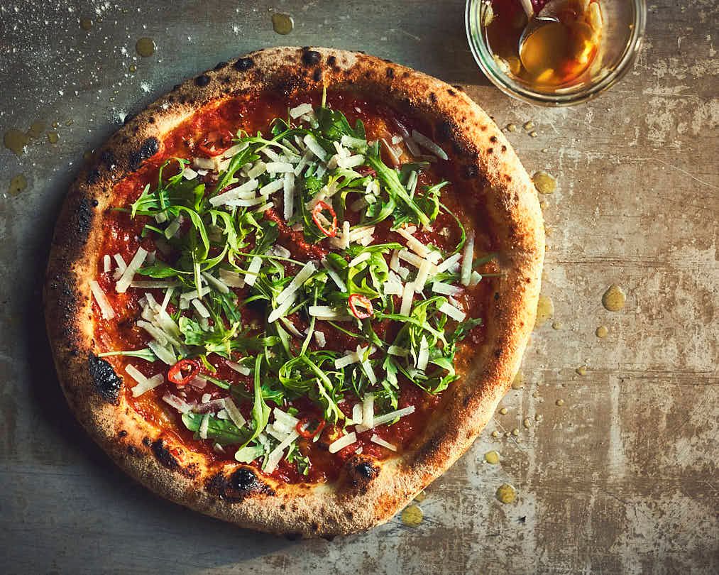 Pizza Rucola met Chili-Olie