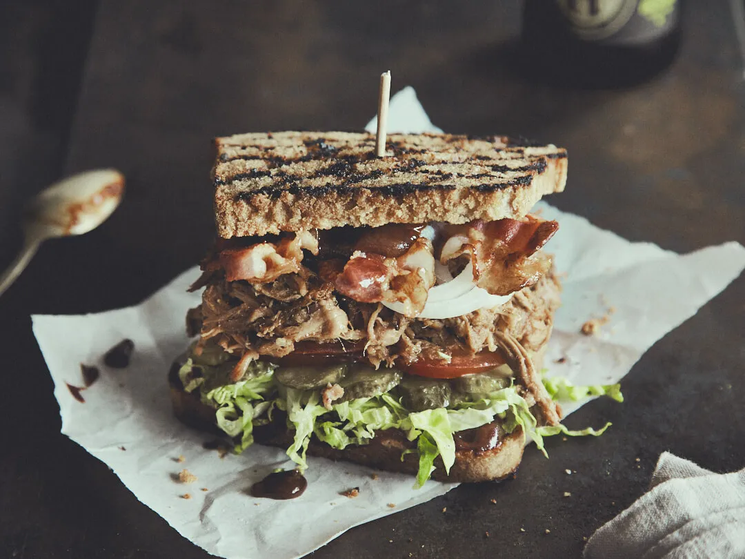 Pulled Pork BLT Sandwich