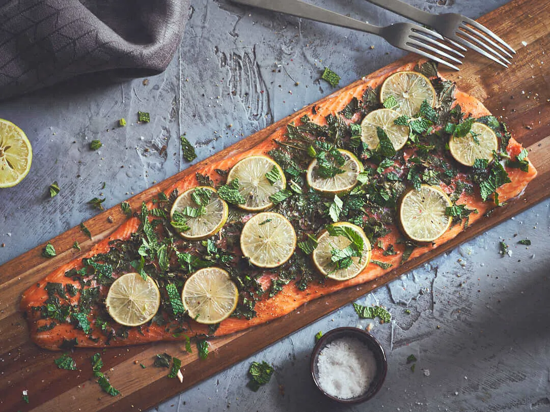 Smoked Salmon Mojito Style