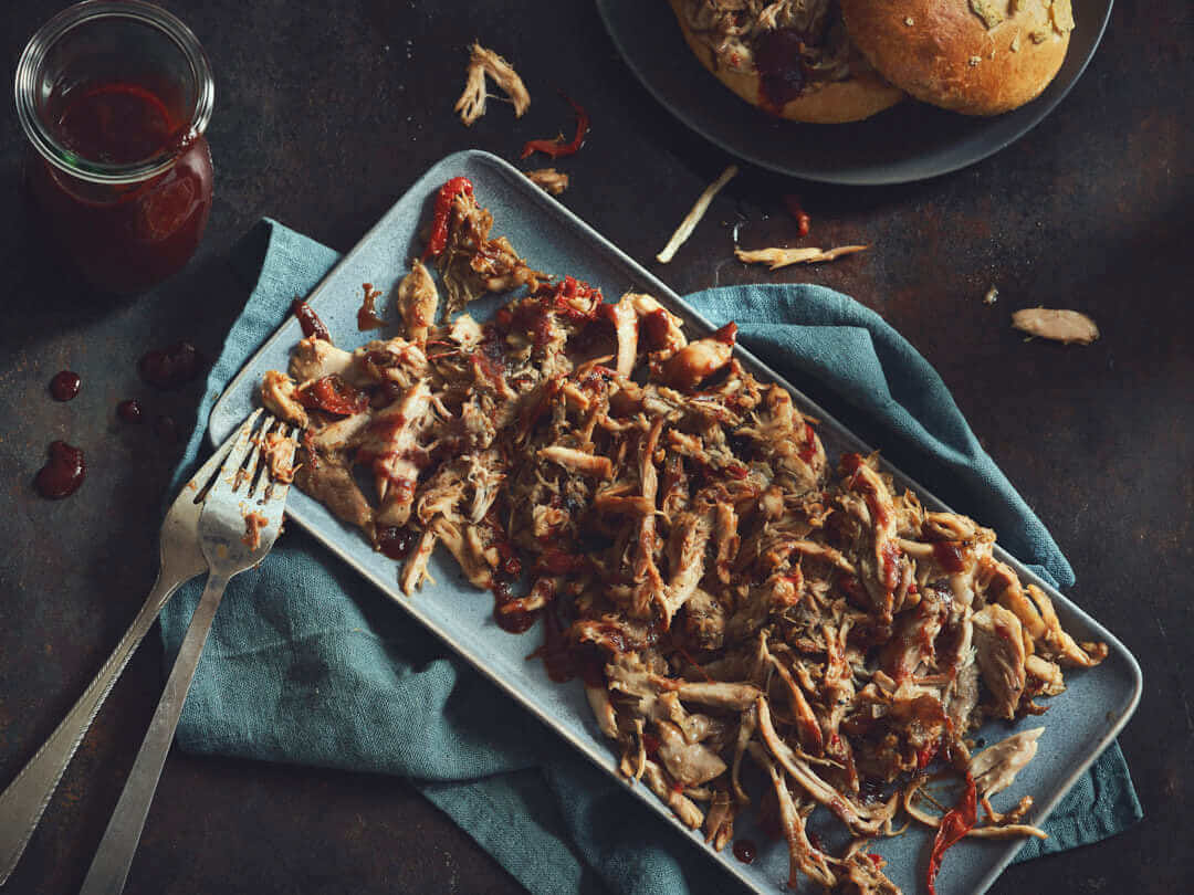 Pulled Chicken aus dem Dutch Oven