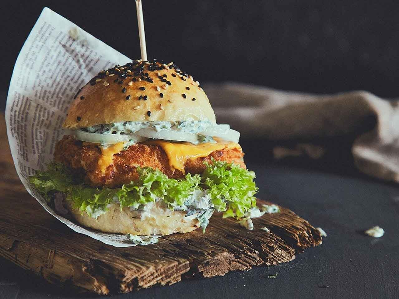 Krokante Visburger