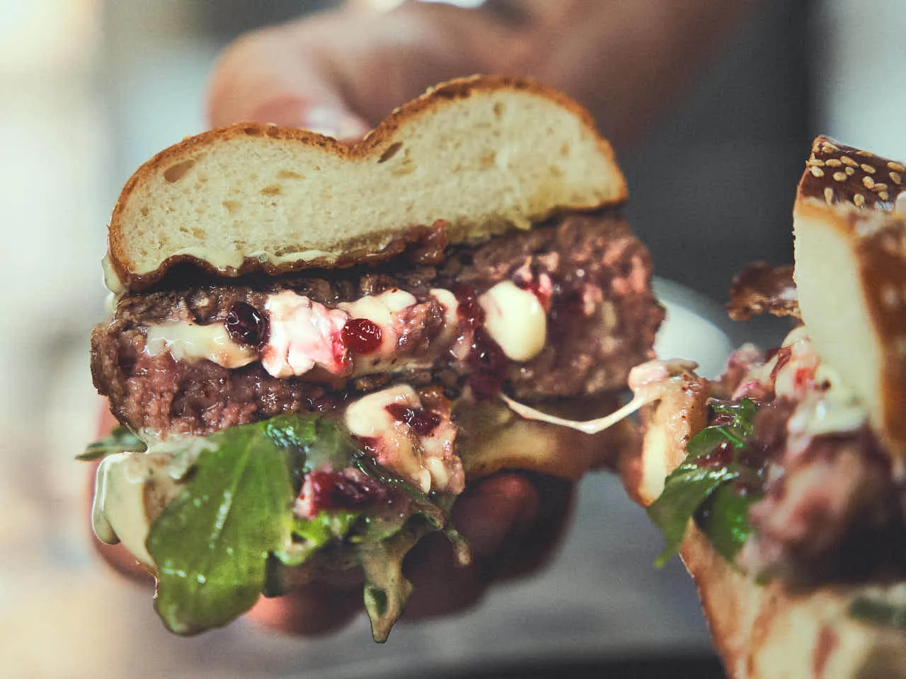 Stuffed Camembert Burger