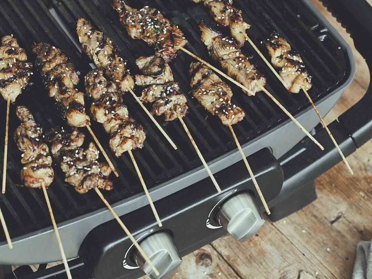 Yakitori-varkensbuik-grillspiezen