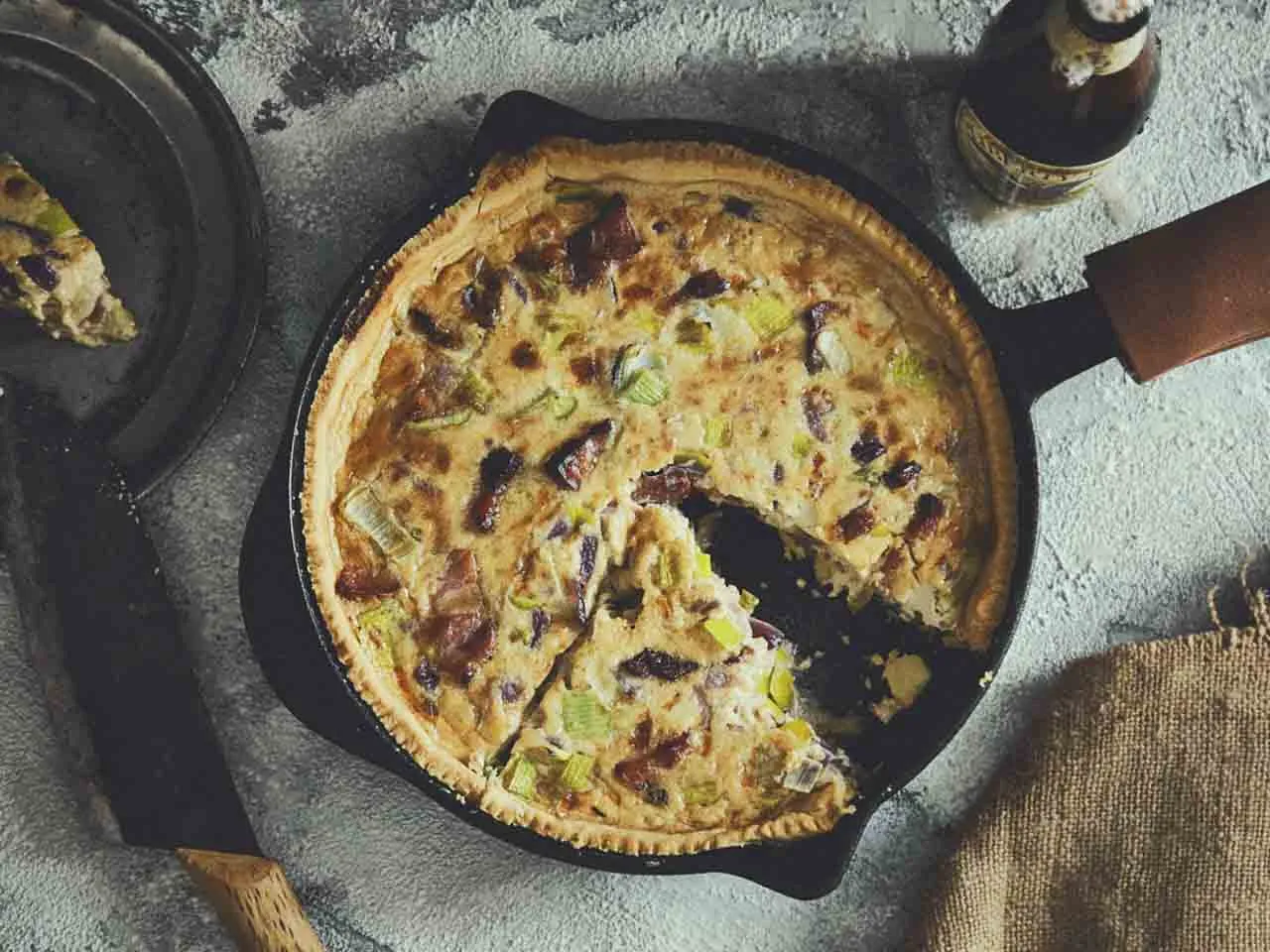 Quiche Lorraine uit de koekepan