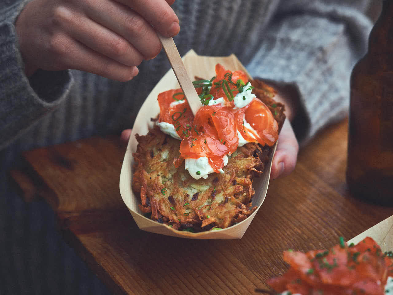 Kartoffelpuffer Mit Selbstgebeiztem Graved Lachs BURNHARD