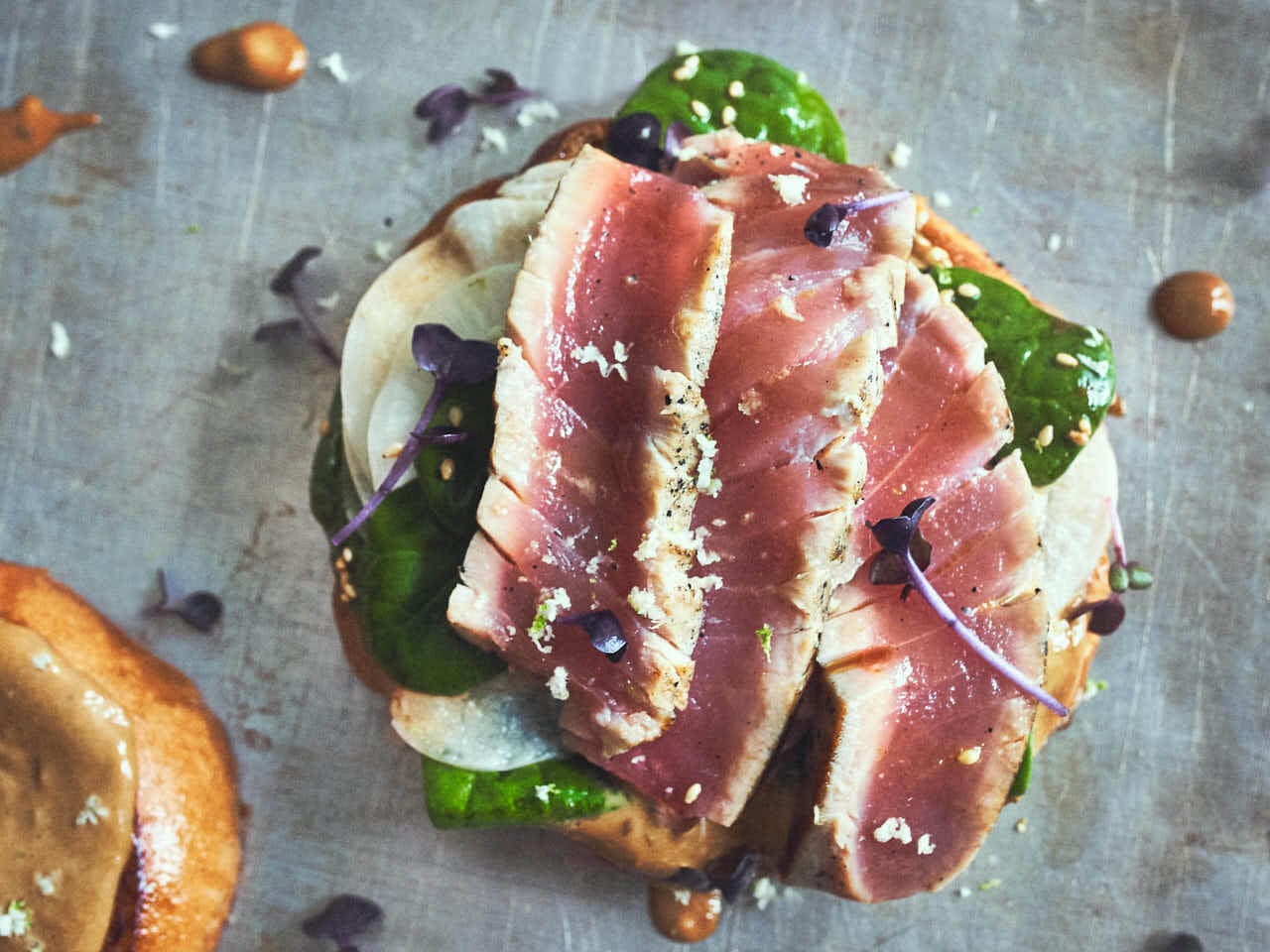 Gegrild tonijnsandwich