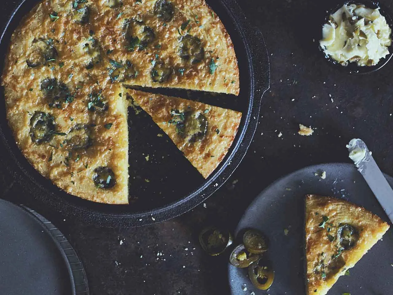 Cornbread mit Jalapeño-Butter