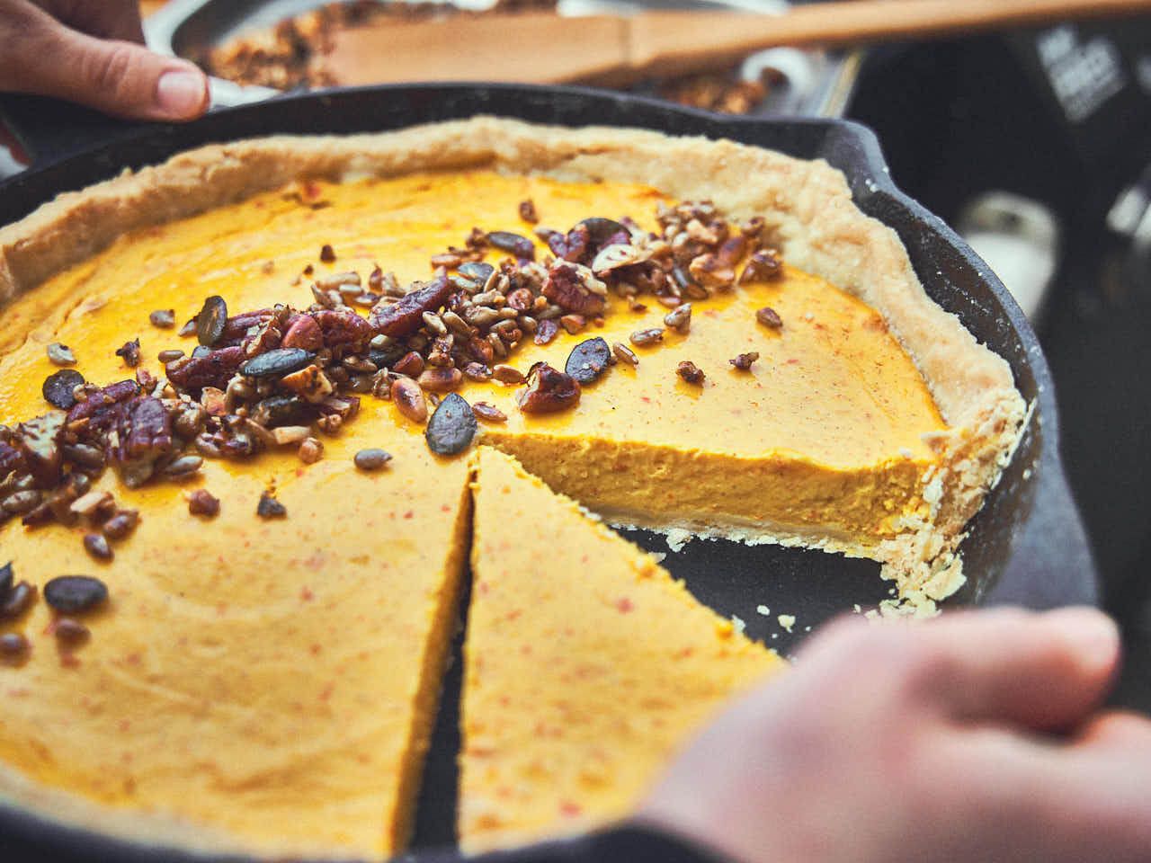 Pumpkin Pie aus der Gusspfanne